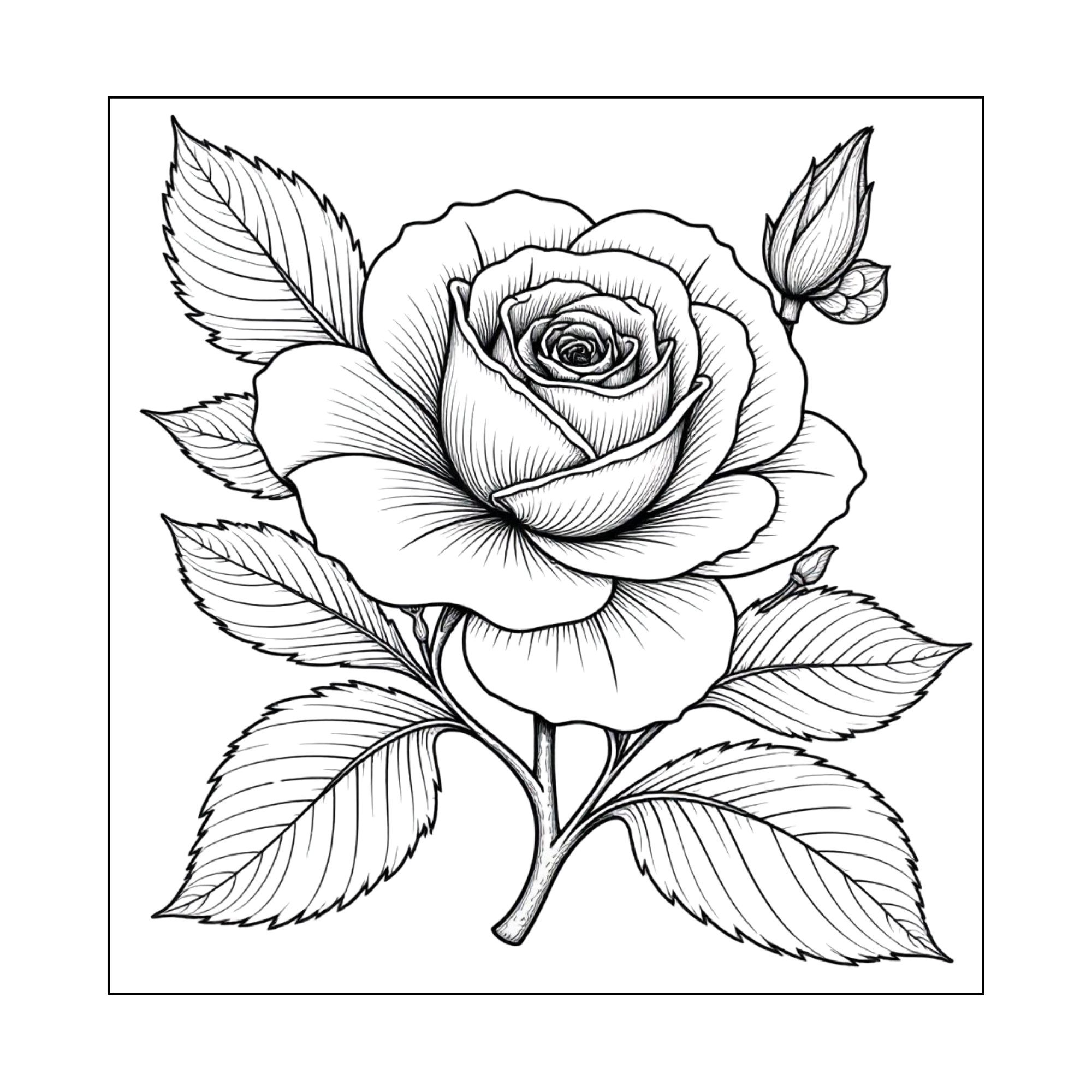 Hand-Drawn Rose Illustration