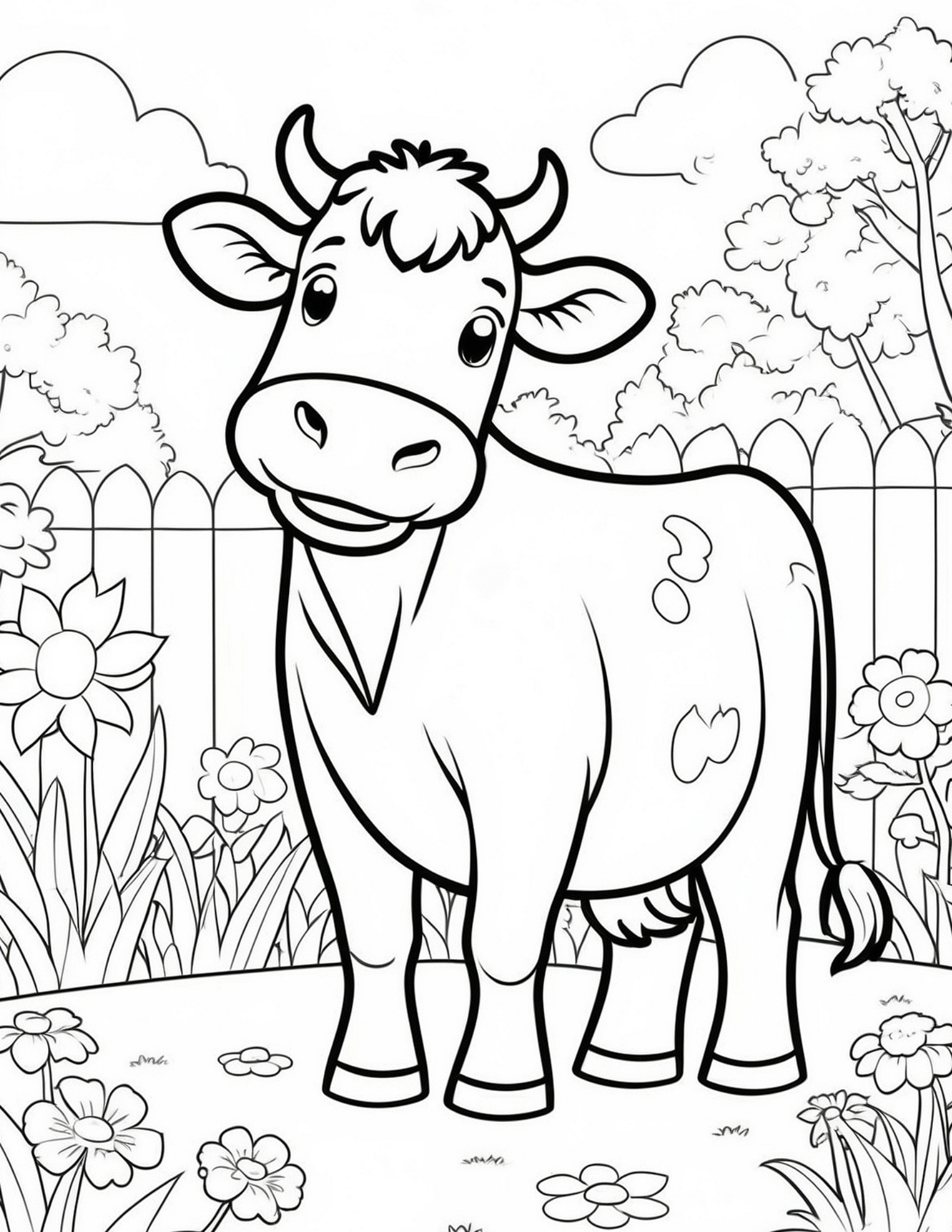 Cow Coloring Page