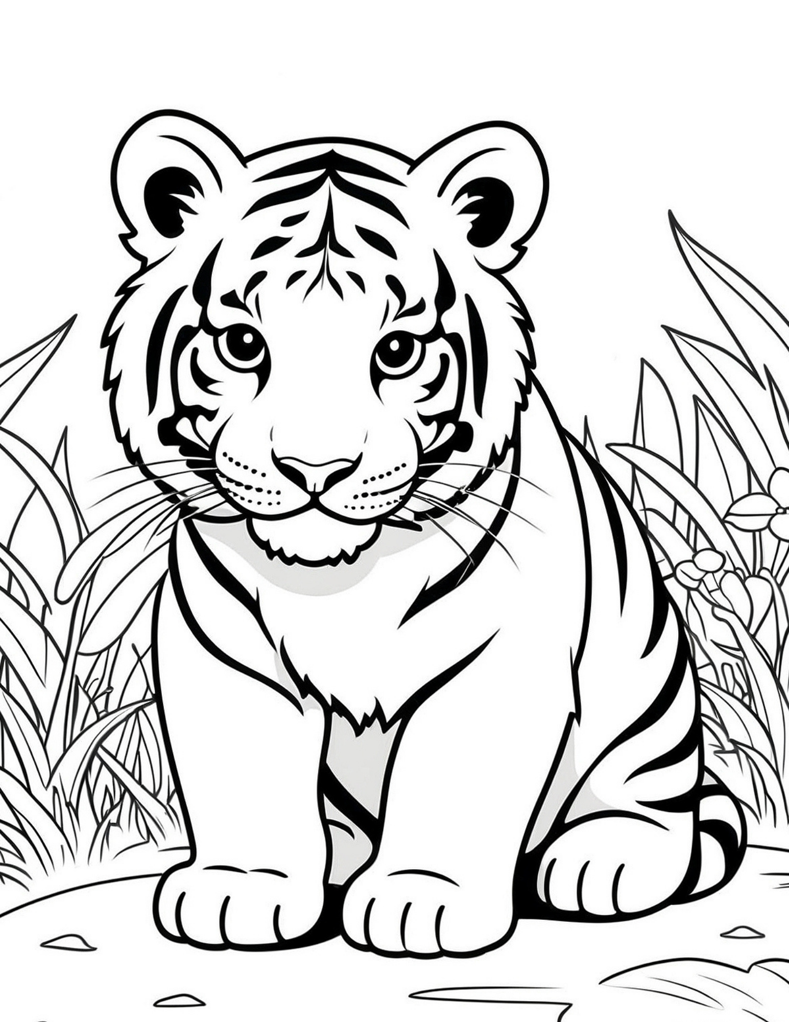 Tiger Cub Coloring Page