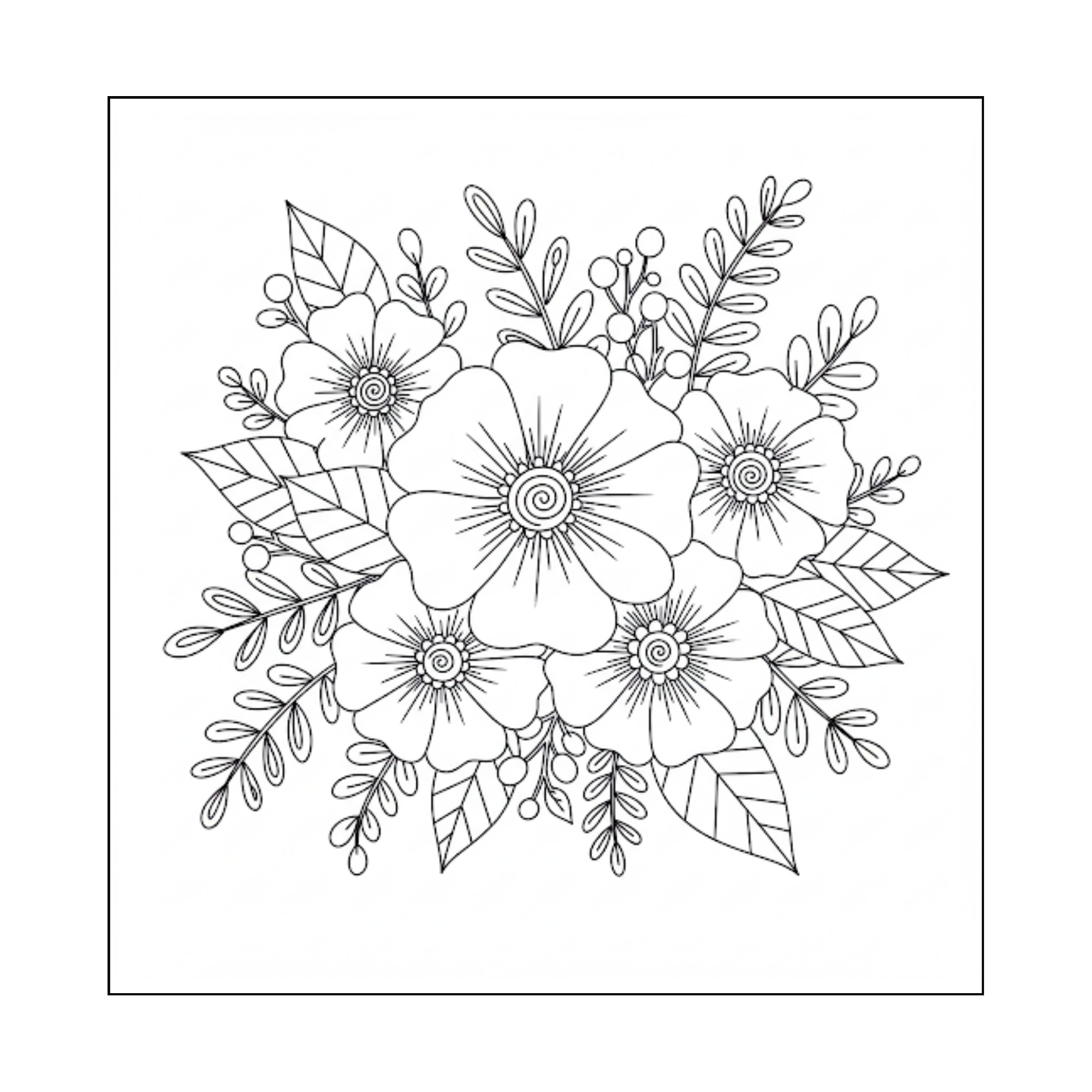 Floral Coloring Page