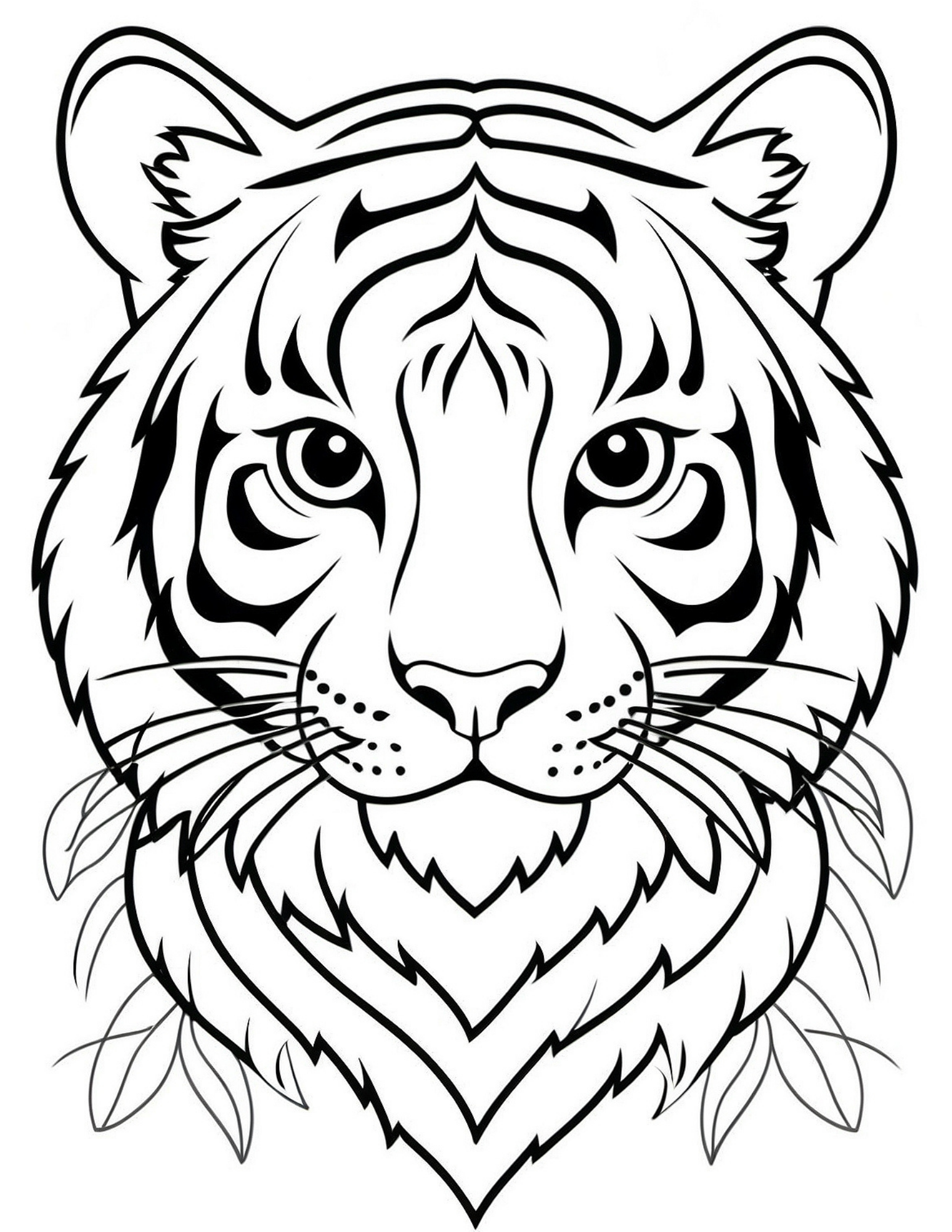 Majestic Tiger Coloring Page
