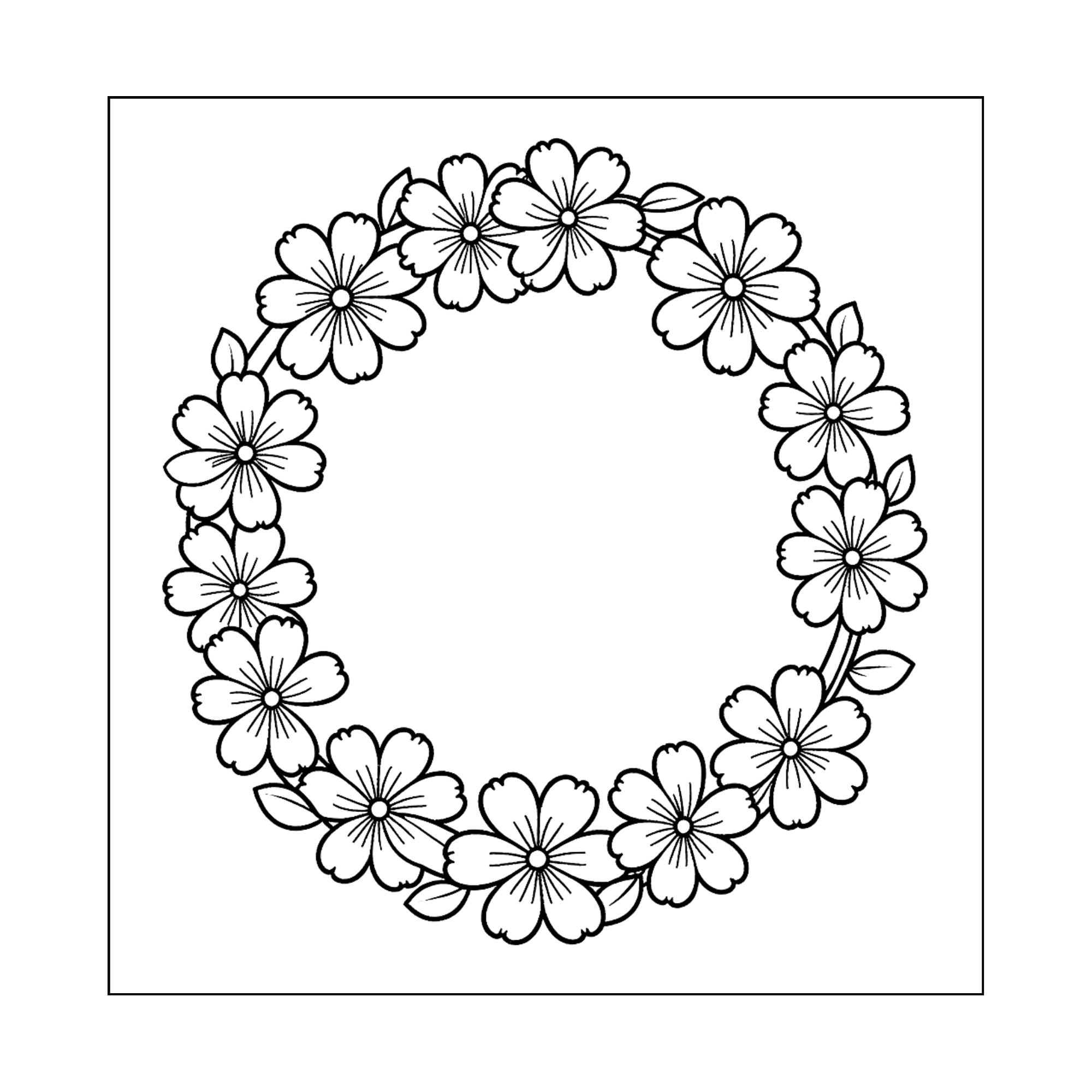 Floral Wreath Digital Clipart