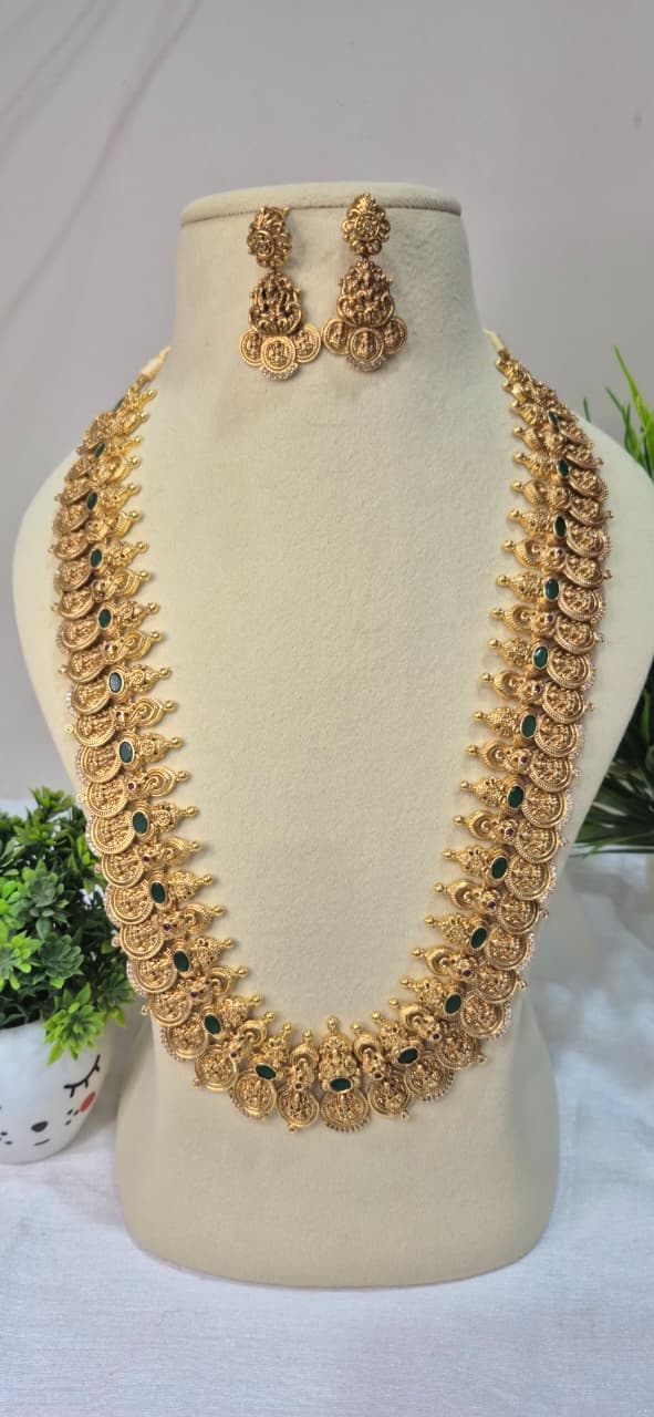 Raani Kaasu Mala Haram & Temple Lakshmi Coin Necklace Set  surkm17