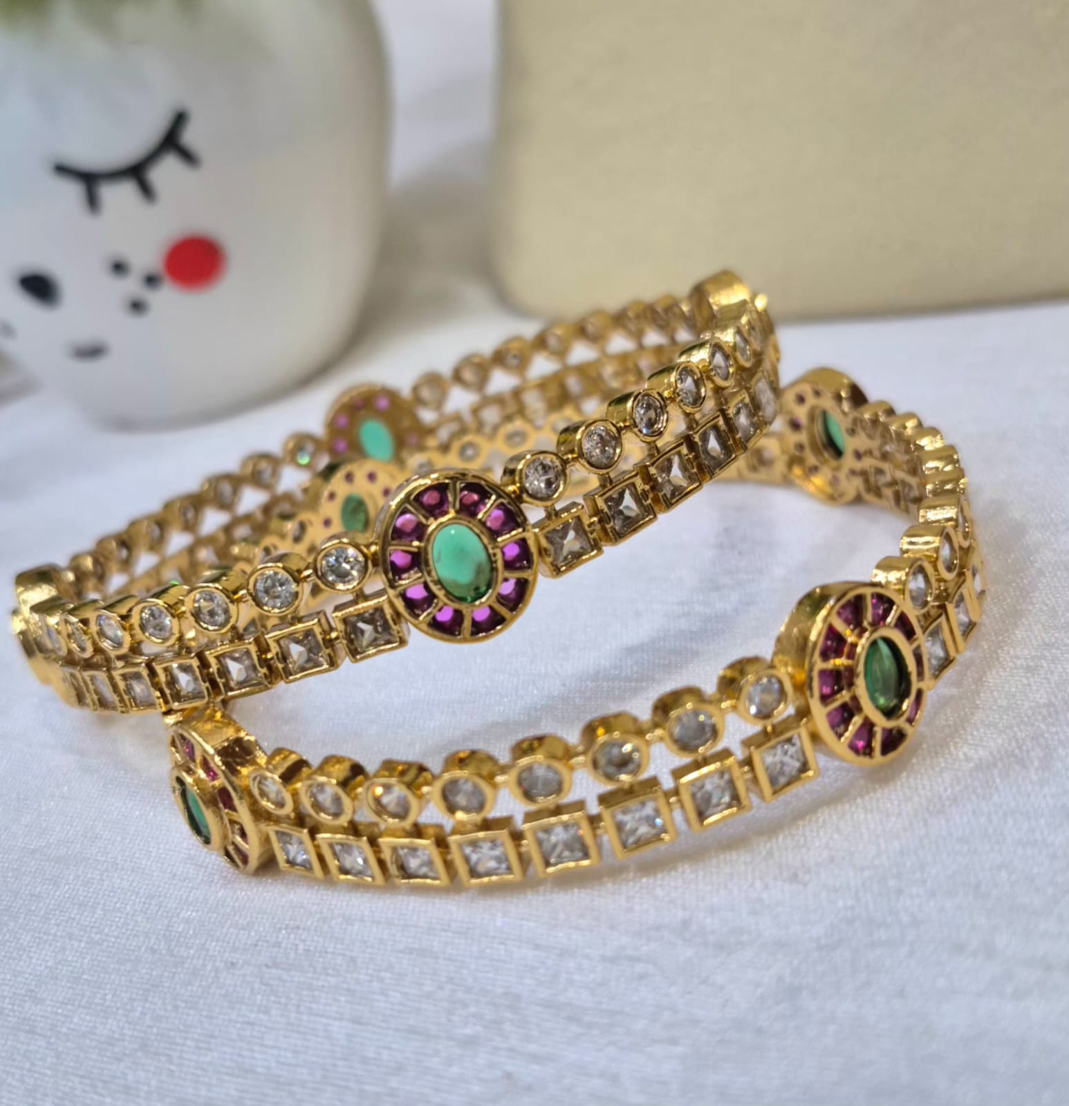 Designer Kundan Gold Bangles  subgl34