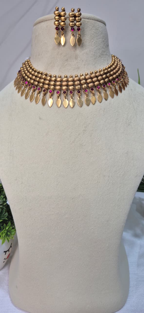 Traditional Gold Plated Necklace Set  sugp28