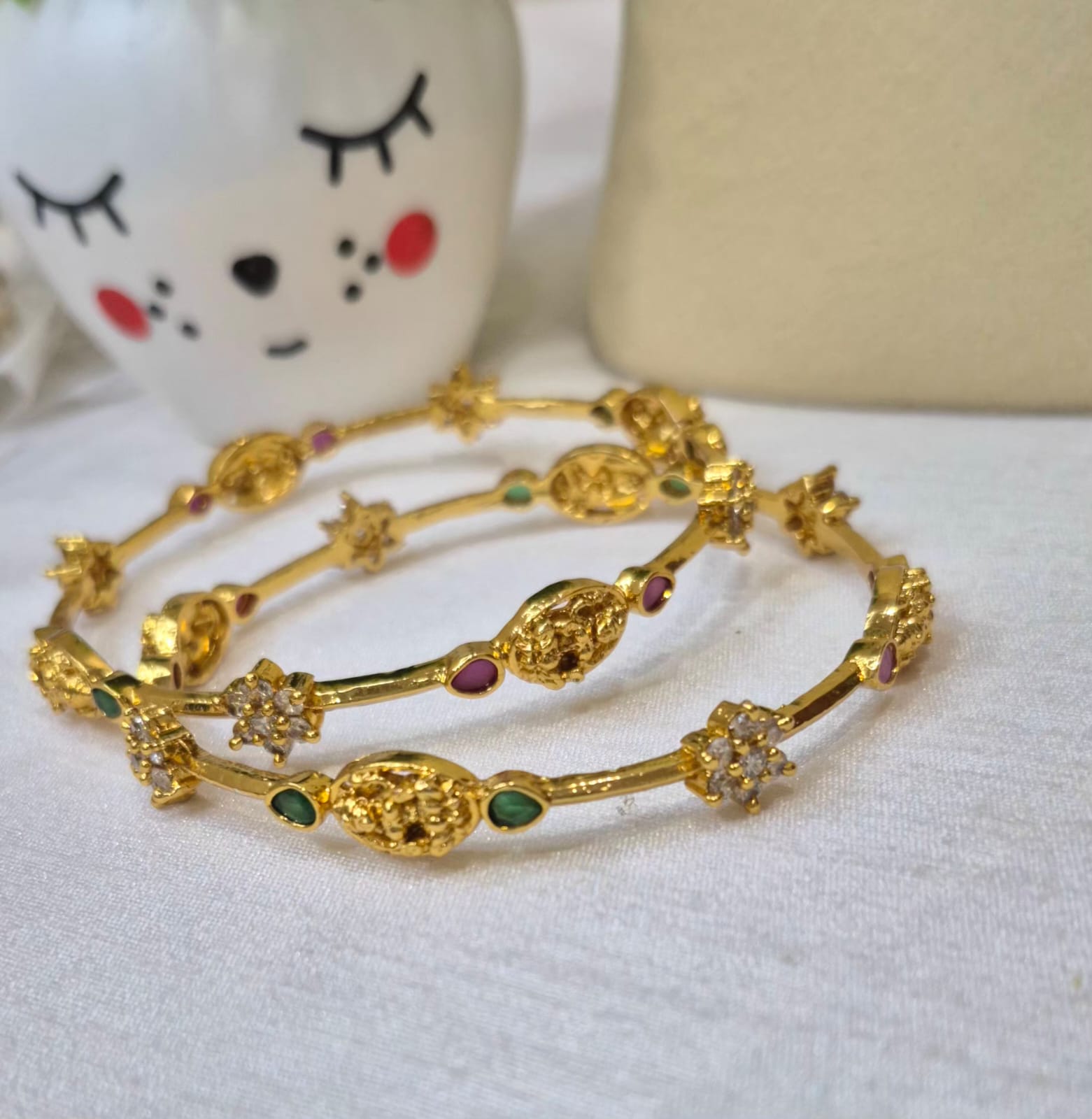 Elegant Gold Plated Bangles   subgl36