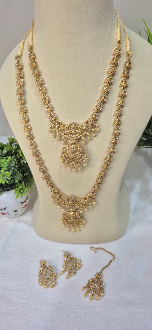 Traditional Gold Plated Jewelry Combo Bridal Set  sucbs19
