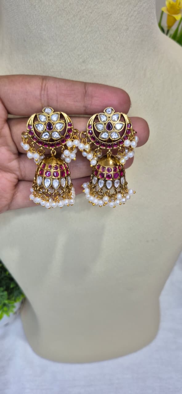  Jadau Kundan Jhumkas   ERS46