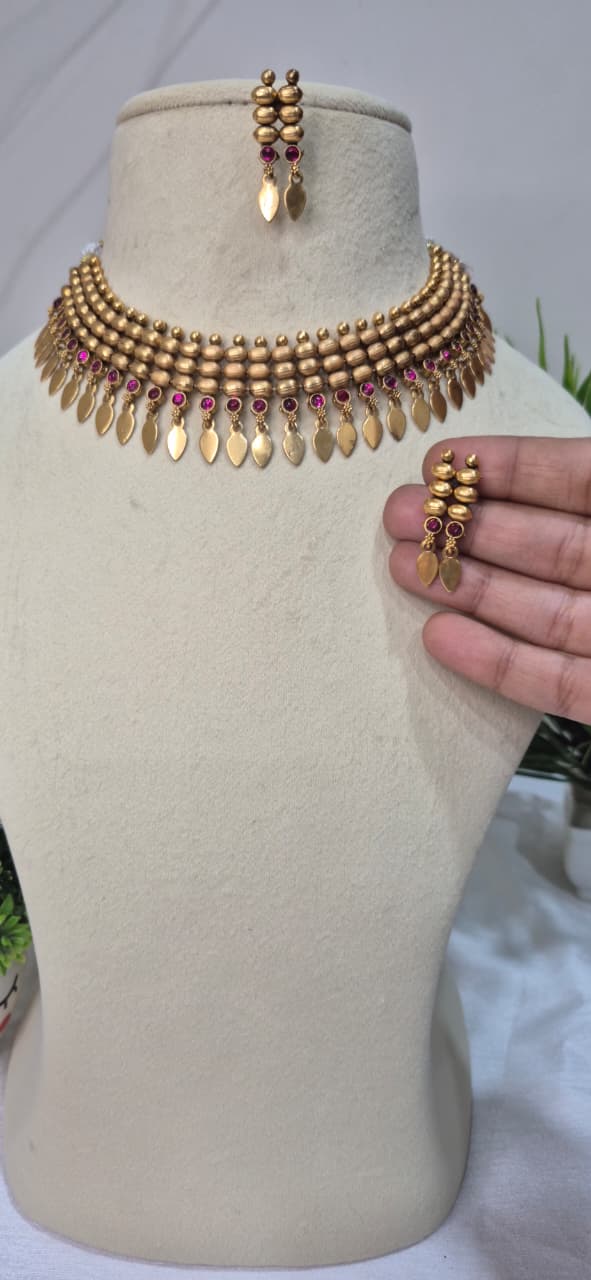 Traditional Gold Plated Necklace Set  sugp28
