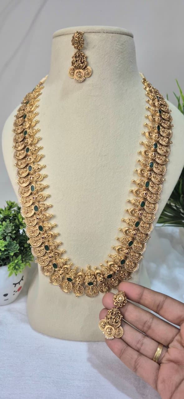 Raani Kaasu Mala Haram & Temple Lakshmi Coin Necklace Set  surkm17