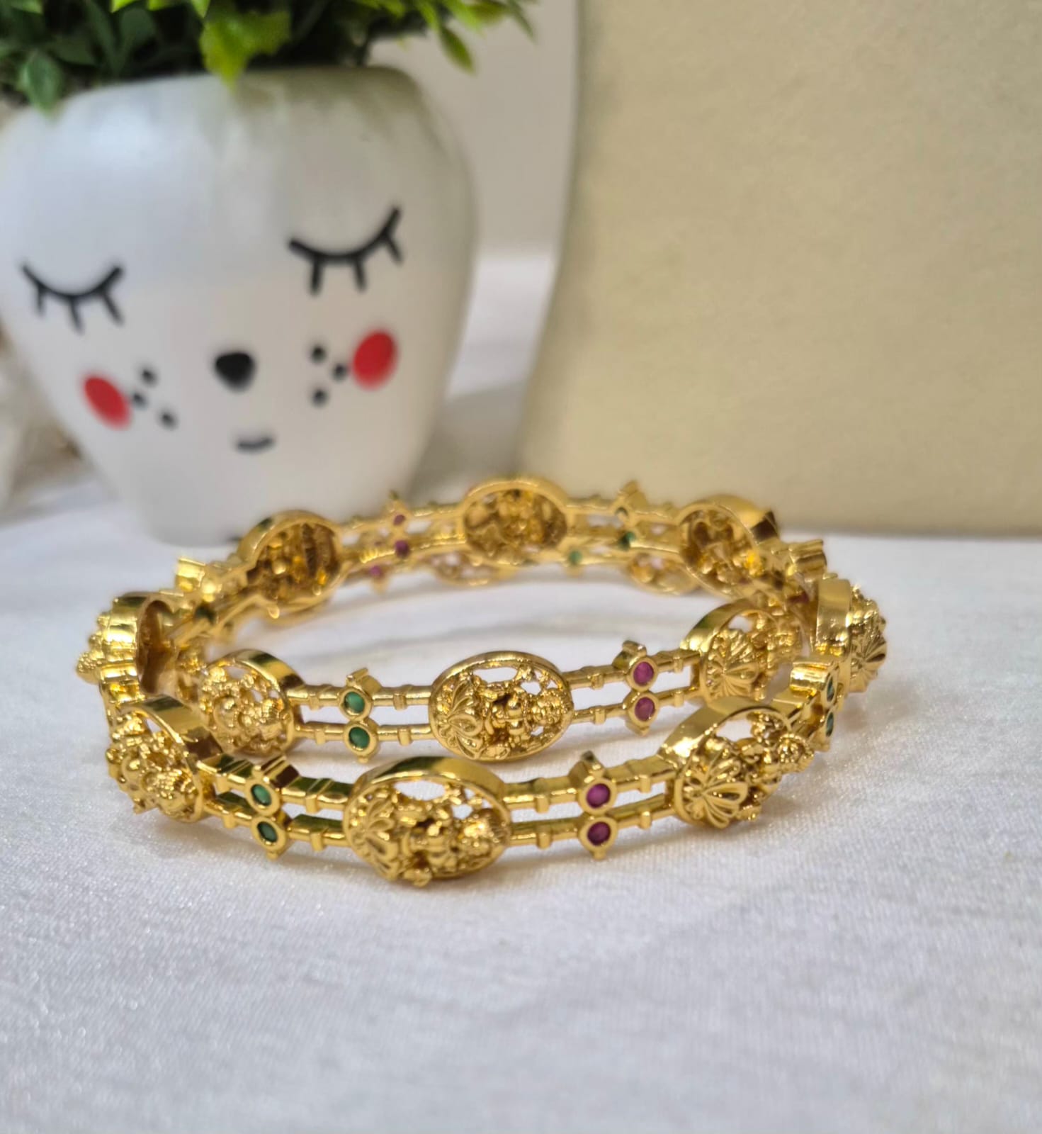 Traditional Gold-Plated Bangles  subgl35