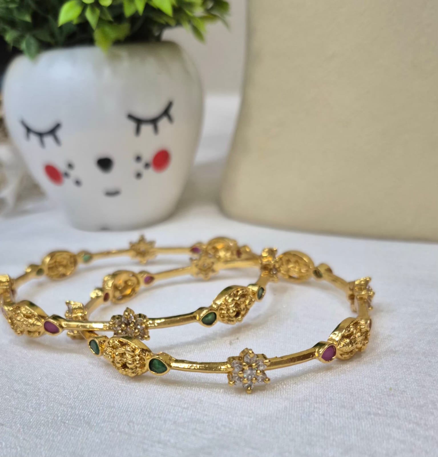 Elegant Gold Plated Bangles   subgl36