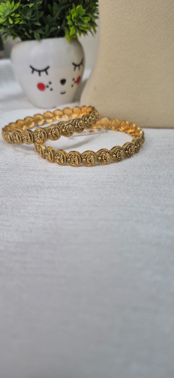 Elegant Gold Lakshmi Bangles  suglb29