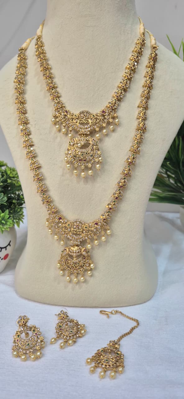 Traditional Gold Plated Jewelry Combo Bridal Set  sucbs19