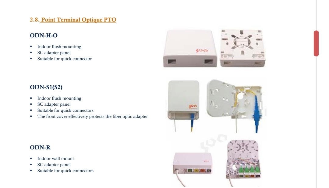 Boîtier Terminal Optique PTO