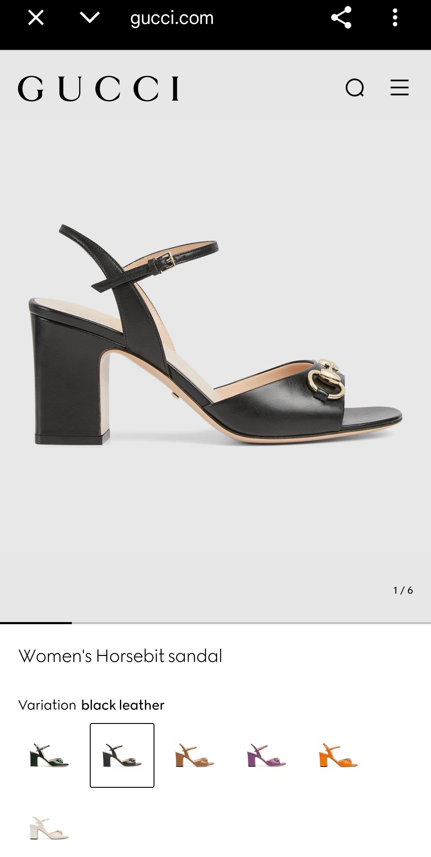 GUCCI Horsebit Mid Heel Sandal