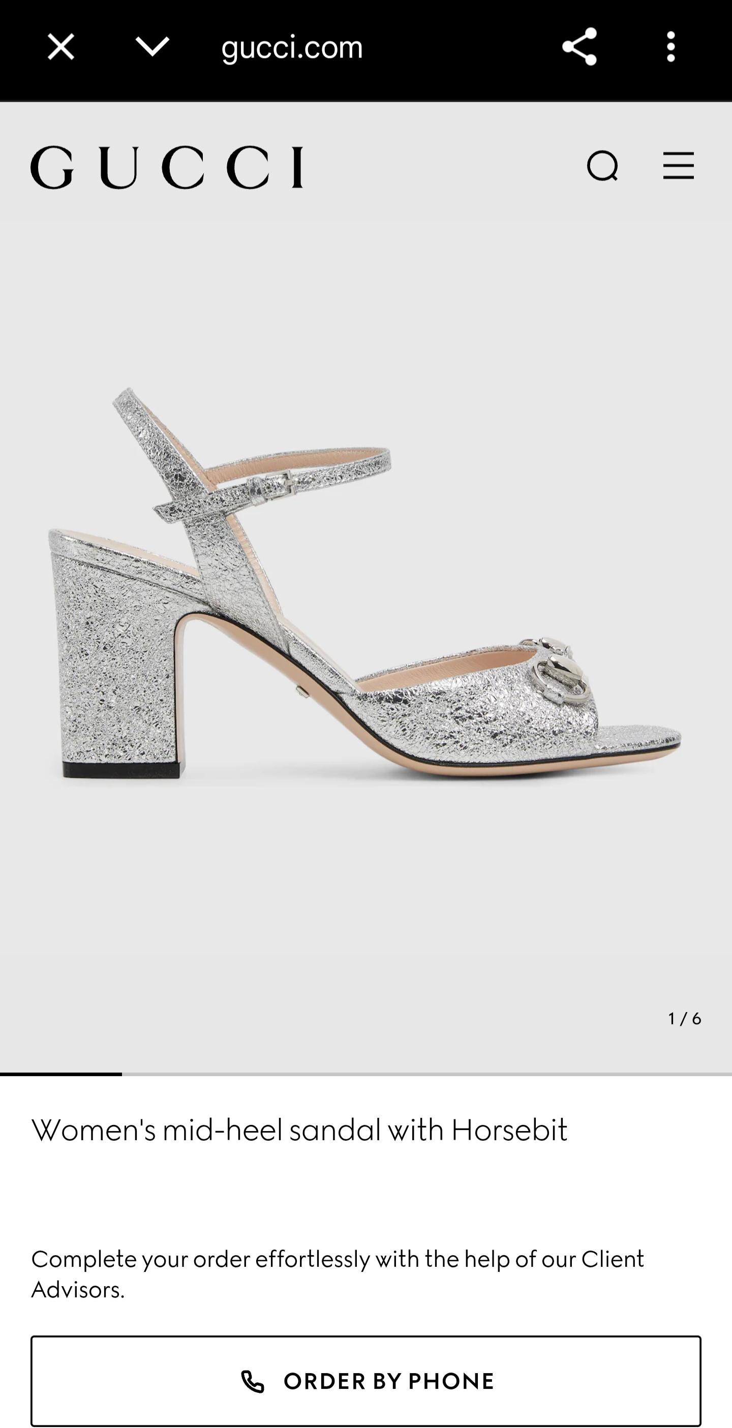  GUCCI Horsebit Mid Heel Sandal