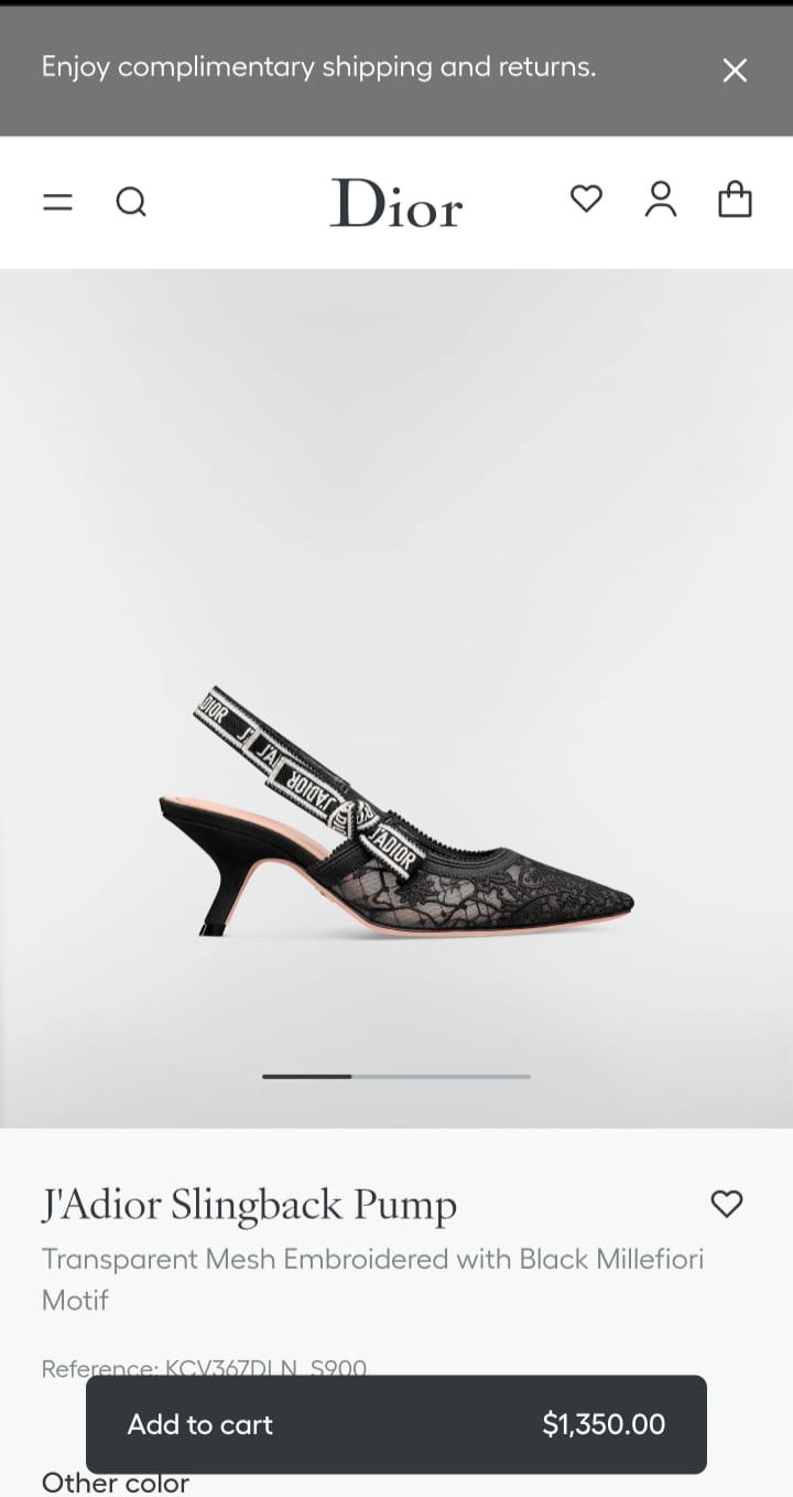 J’Adior Black Millefori Slingback Pump 
