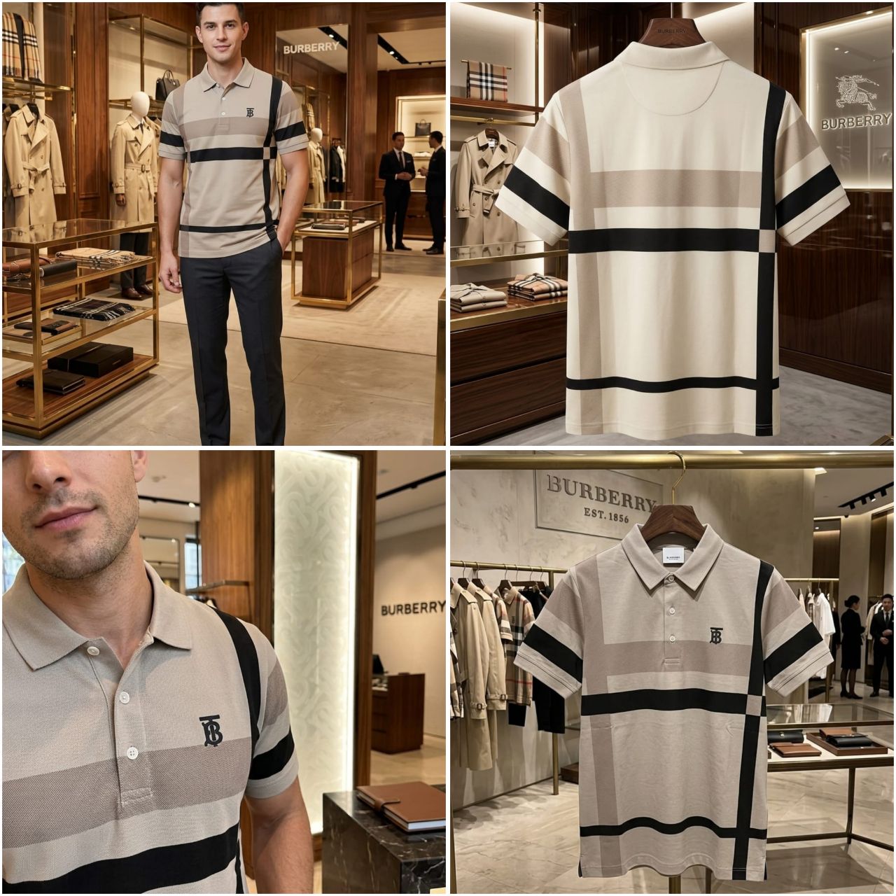 Burberry Striped Polo Shirt