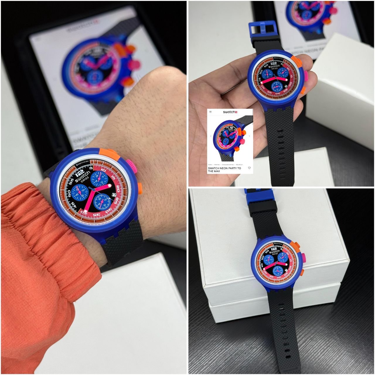 SWATCH CHECKPOINT BLACK Quartz Chronograph Unisex 