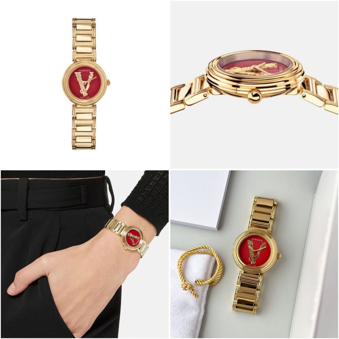 Versace's Gold Red Medusa Watch
