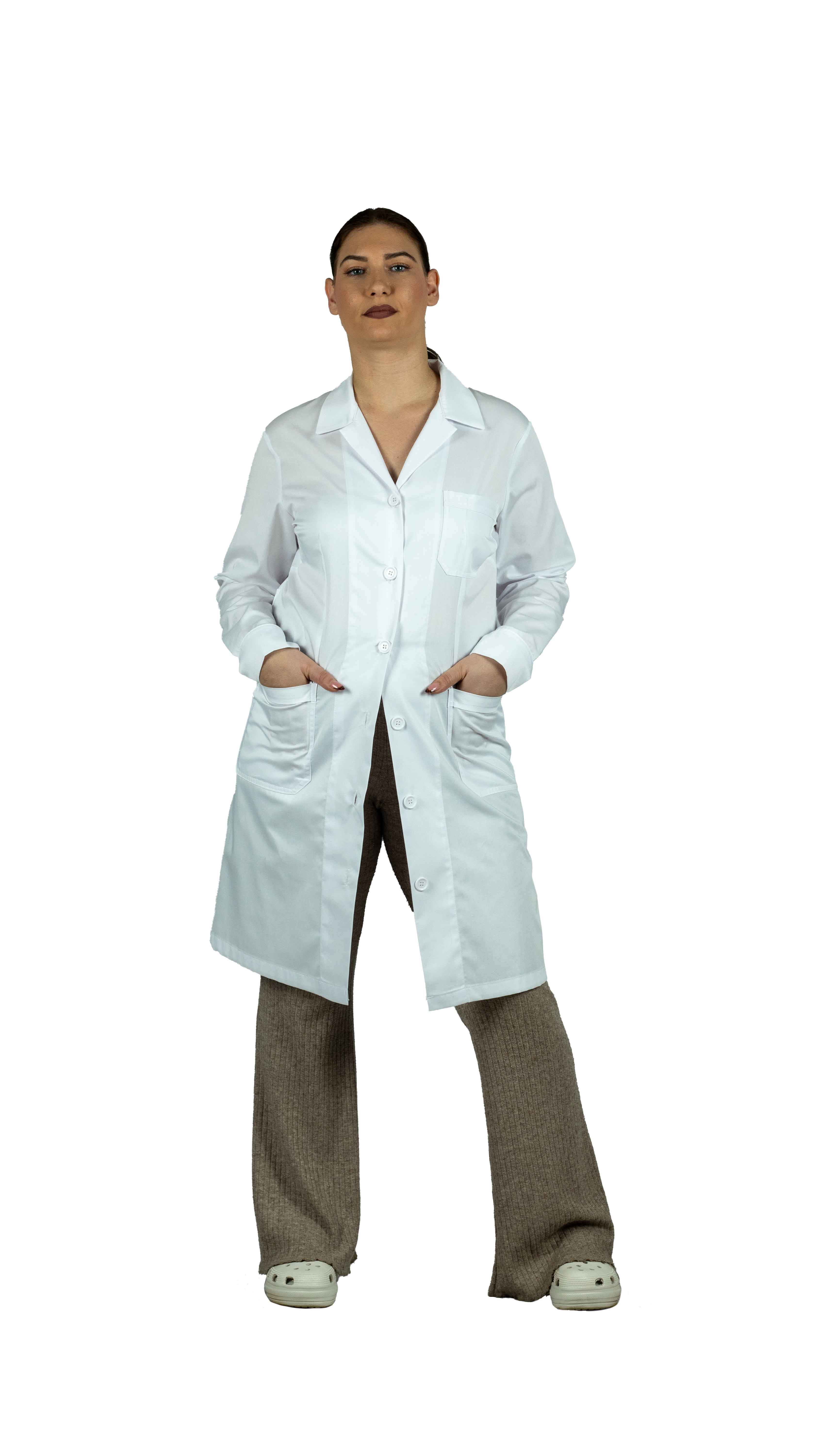 003 Γυναικεία ιατρική ρόμπα πέτο-γιακά