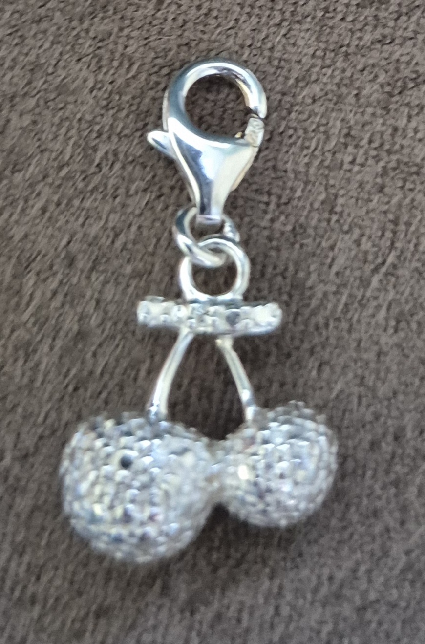 Sterling Silver Cherry Charm