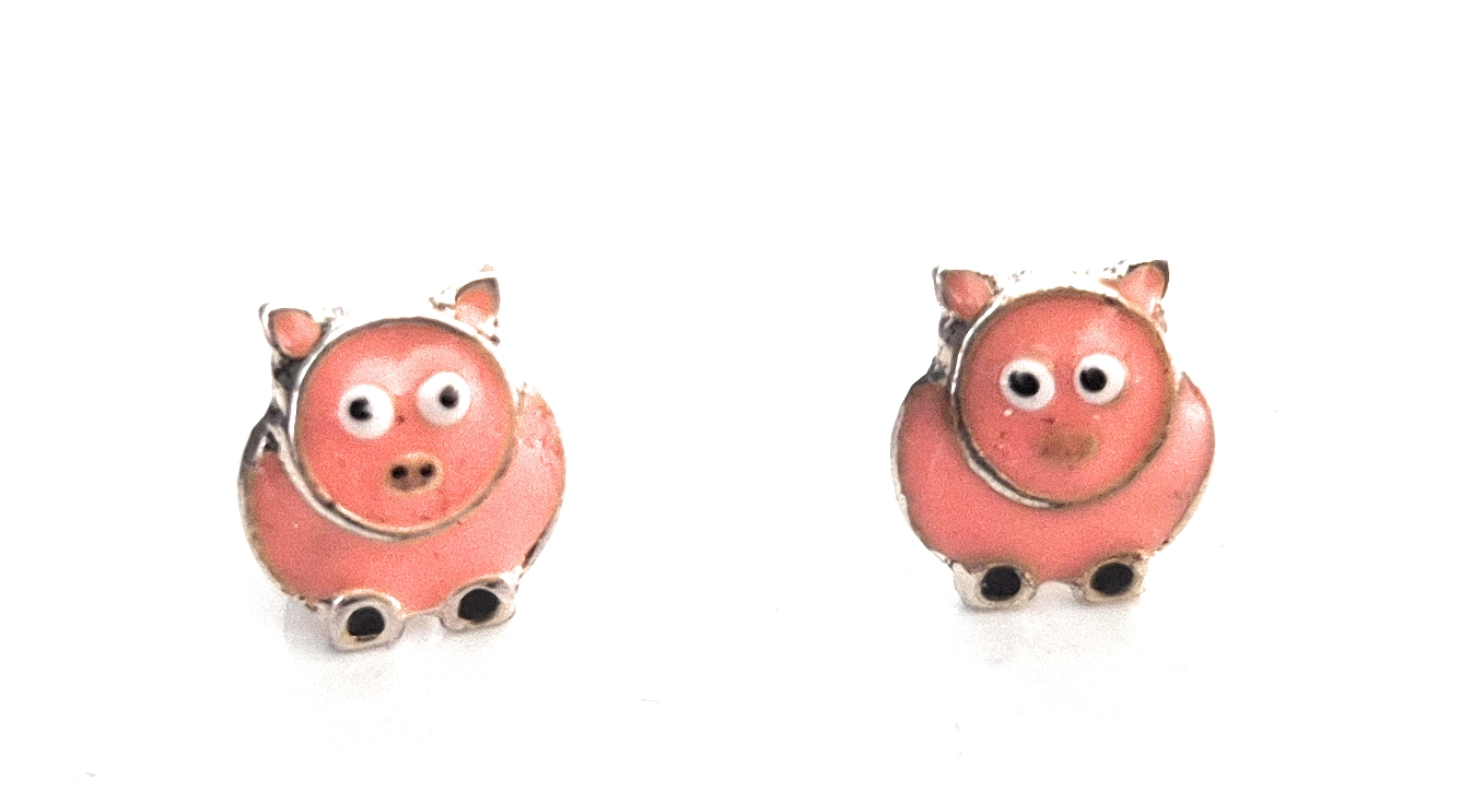 Pig Shaped Stud Earrings