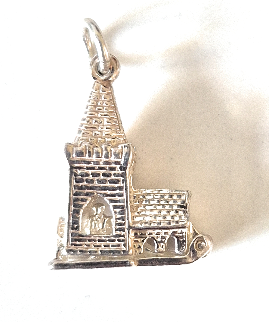 Sterling Silver Church Charm