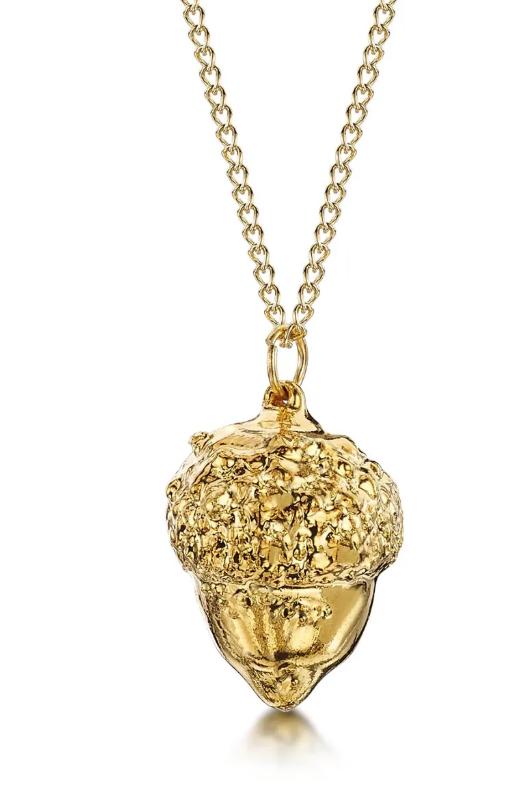 Gold Acorn Pendant Necklace