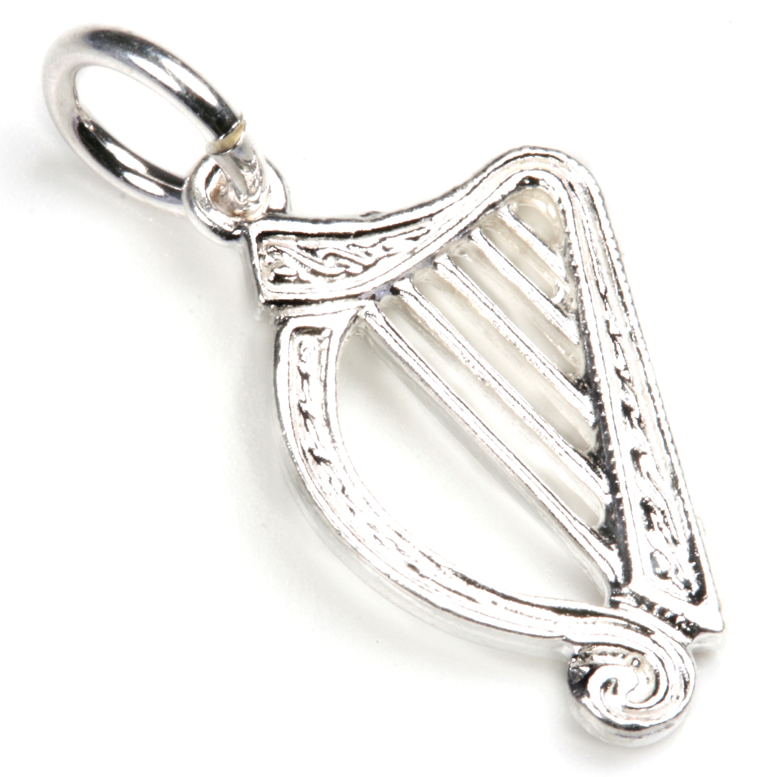 Sterling Silver Harp Charm