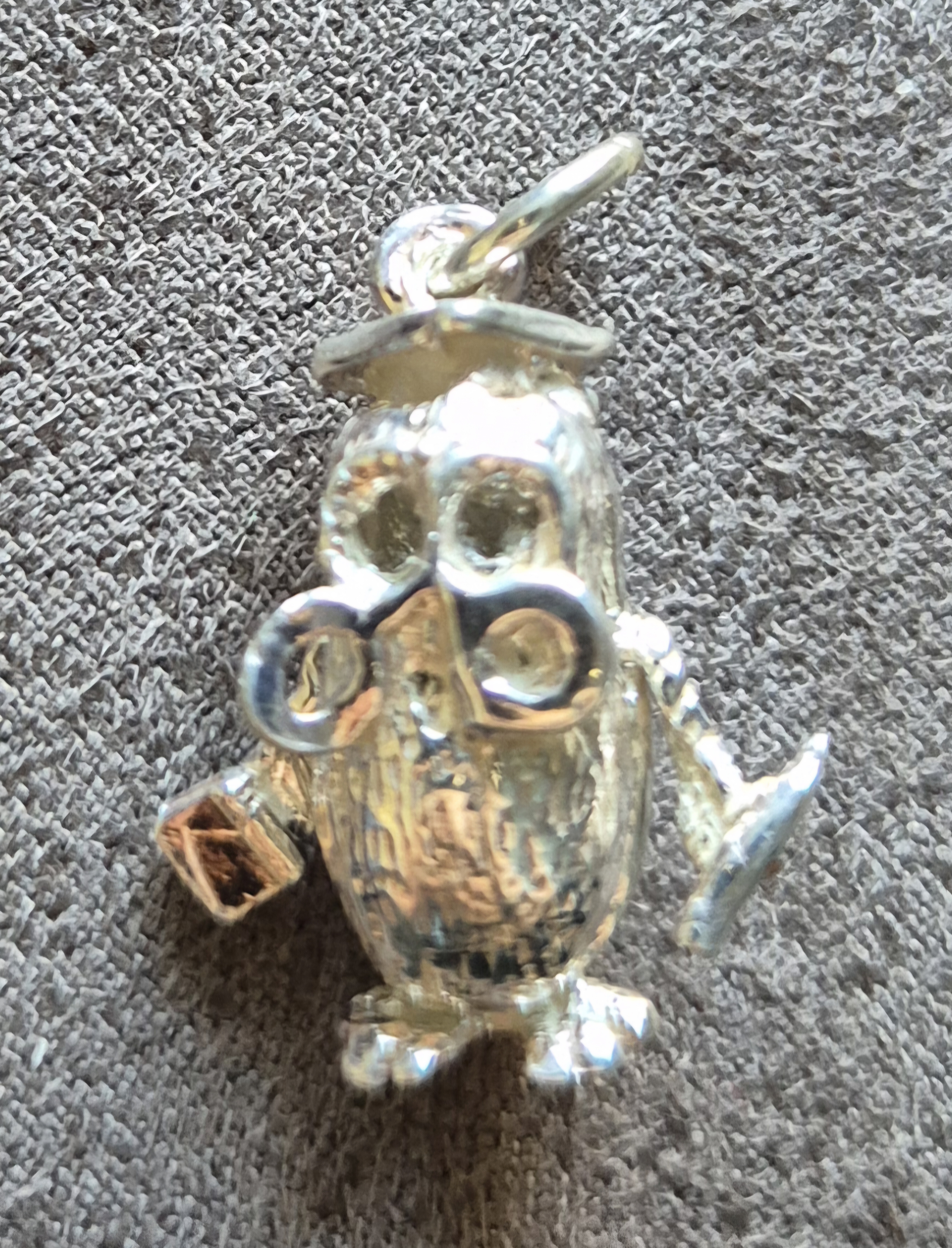Owl Graduation Sterling Silver Charm
