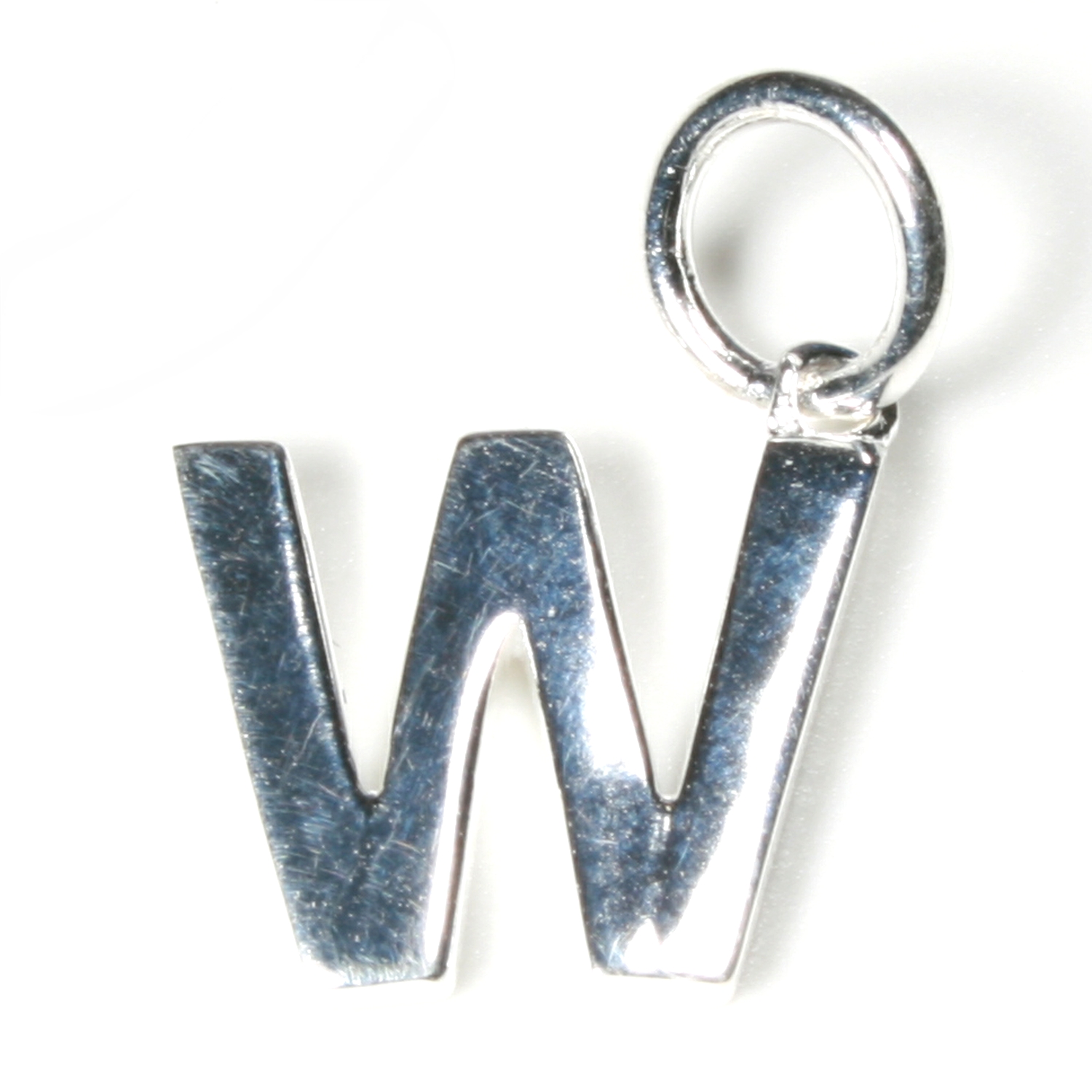 Sterling Silver W Initial Charm