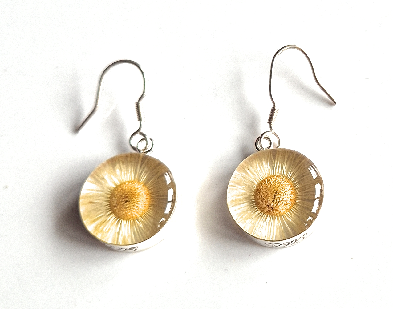 Sterling Silver Daisy Flower Earrings