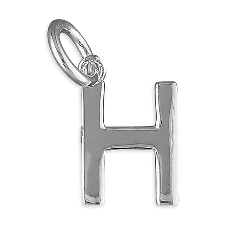 Sterling Silver Letter H Charm