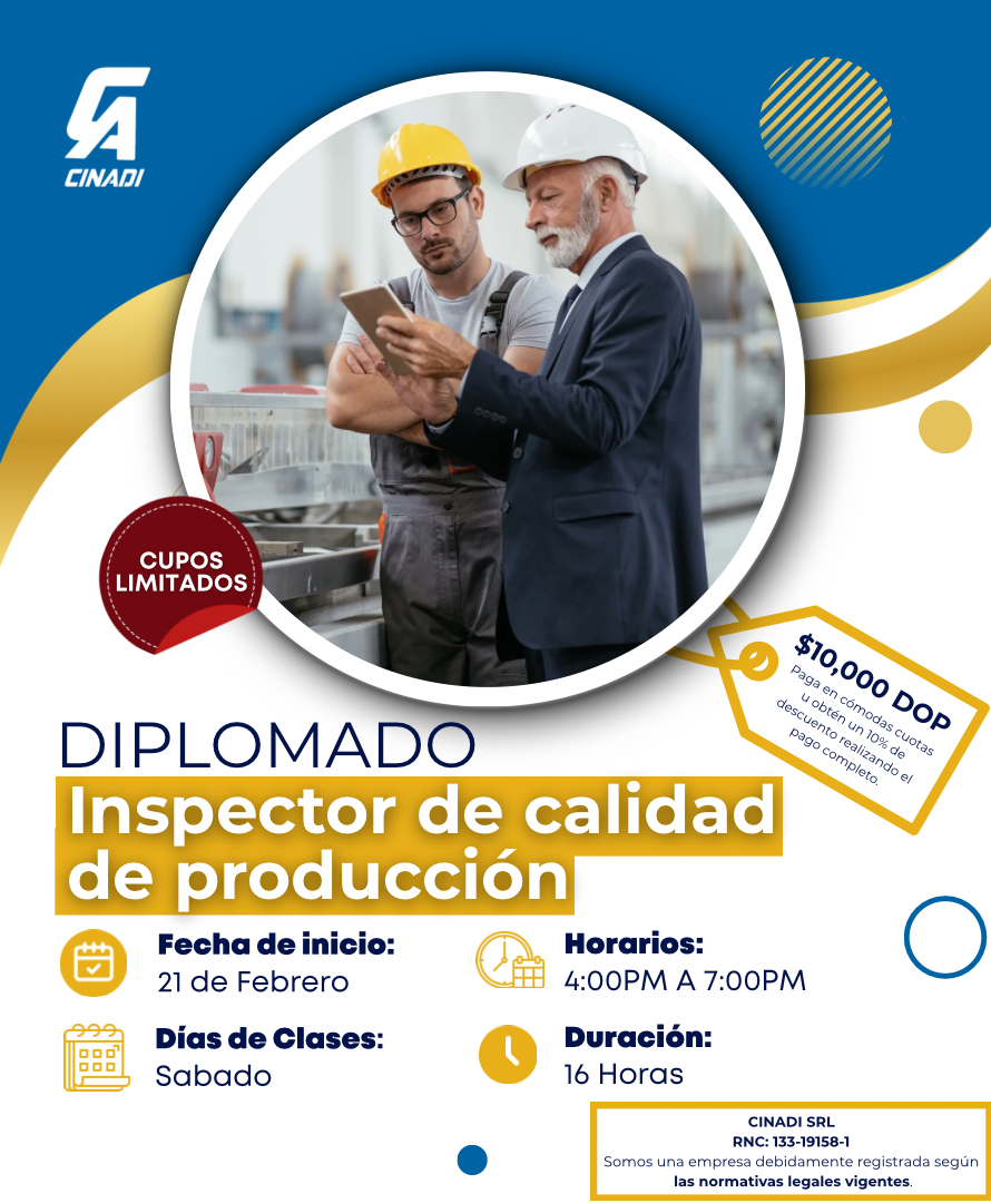 Diplomado Inspector de calidad de producción