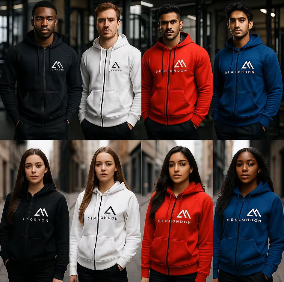 GENLONDON Cotten Winter Zip-Up Hoodie