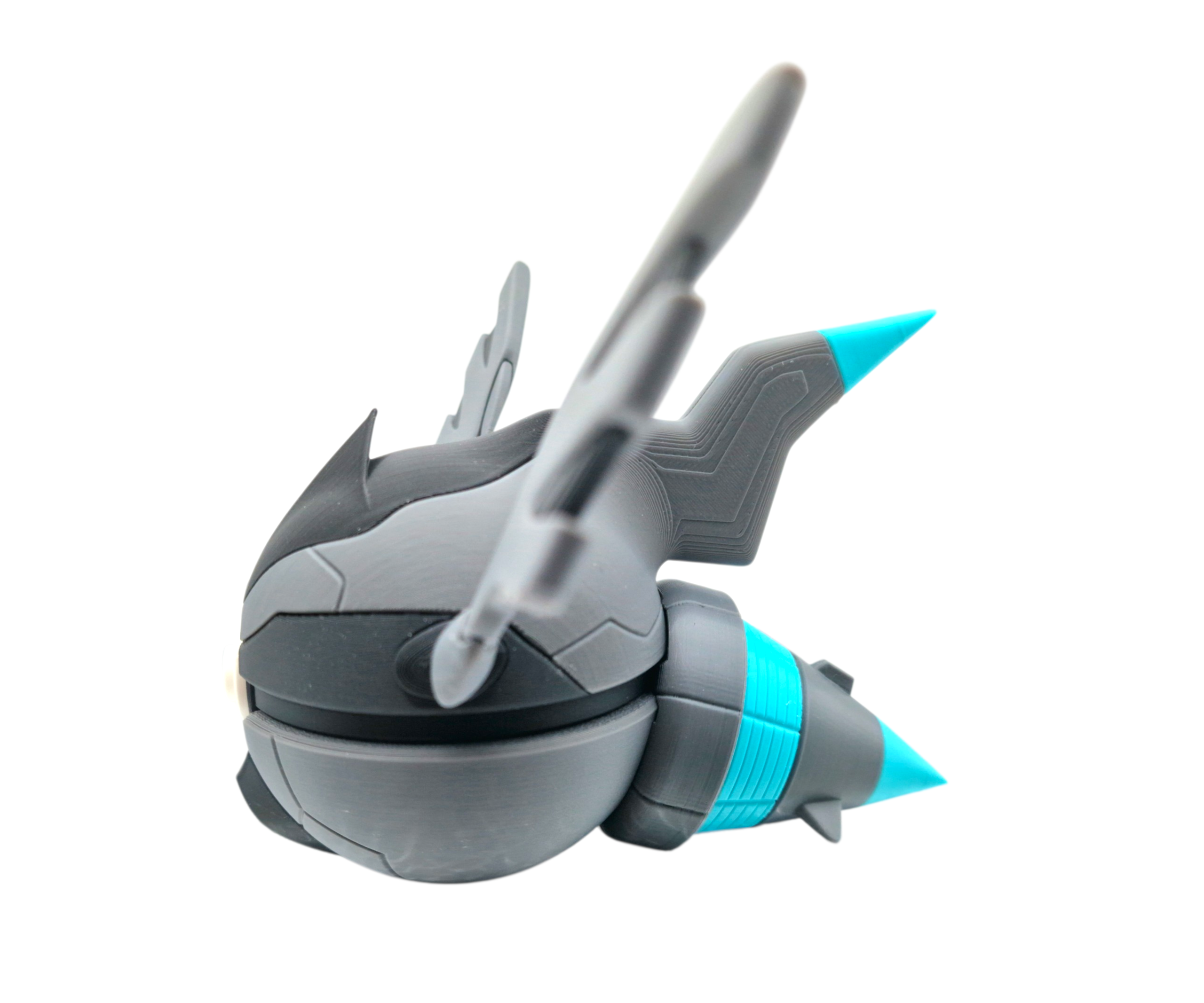 Fanball grau, mit Flügel