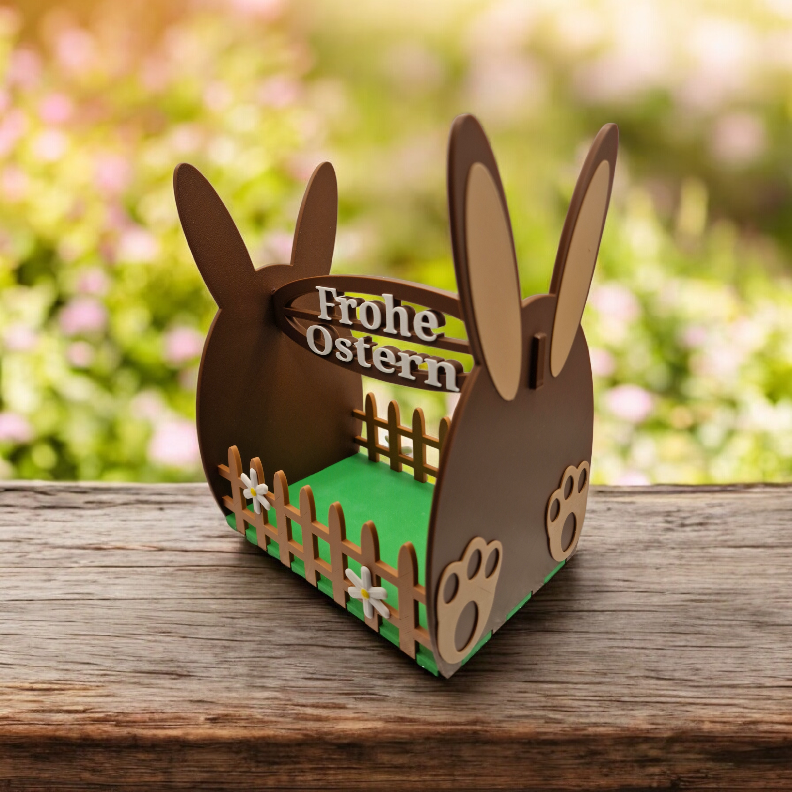 Osterkorb mit Hasenmotiv