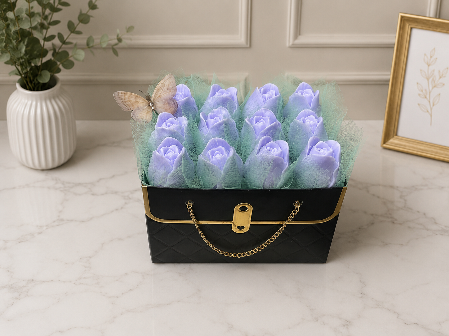 Flower box - Pachnące Kwiaty w Eleganckiej Torebce