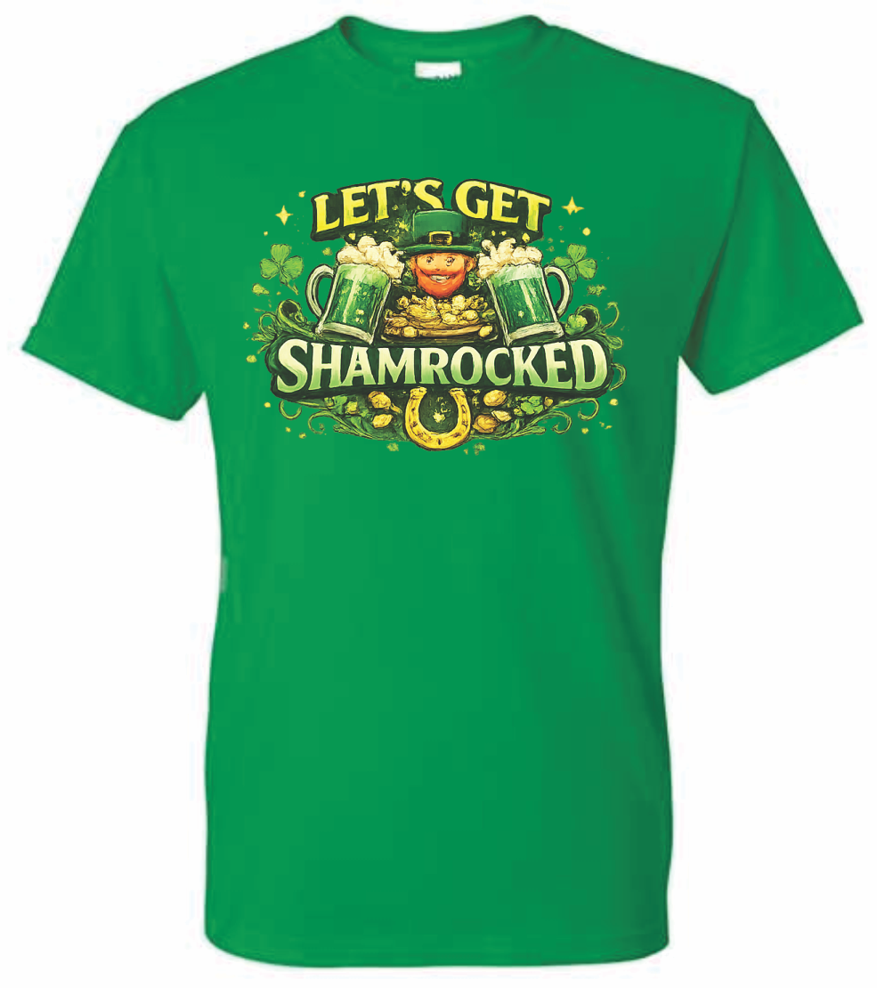 Let's Get Shamrocked T-Shirt - Let's Get Shamrocked - Irish Green