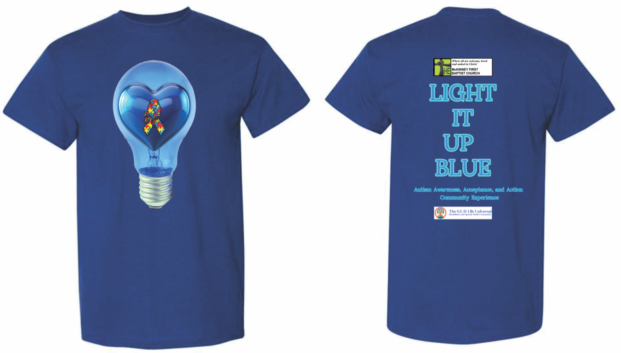 Light It Up Blue  autism awareness T-Shirt