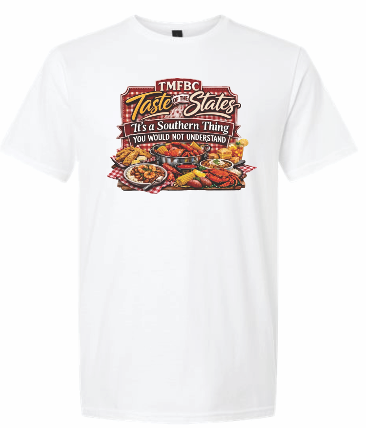 Taste of the States Southern Food T-Shirt (Short Sleeve White)