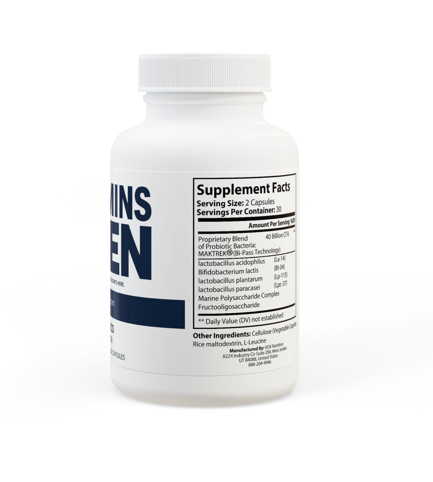 V4M Probiotics for men, 40 Billion CFU (60 Capsules)