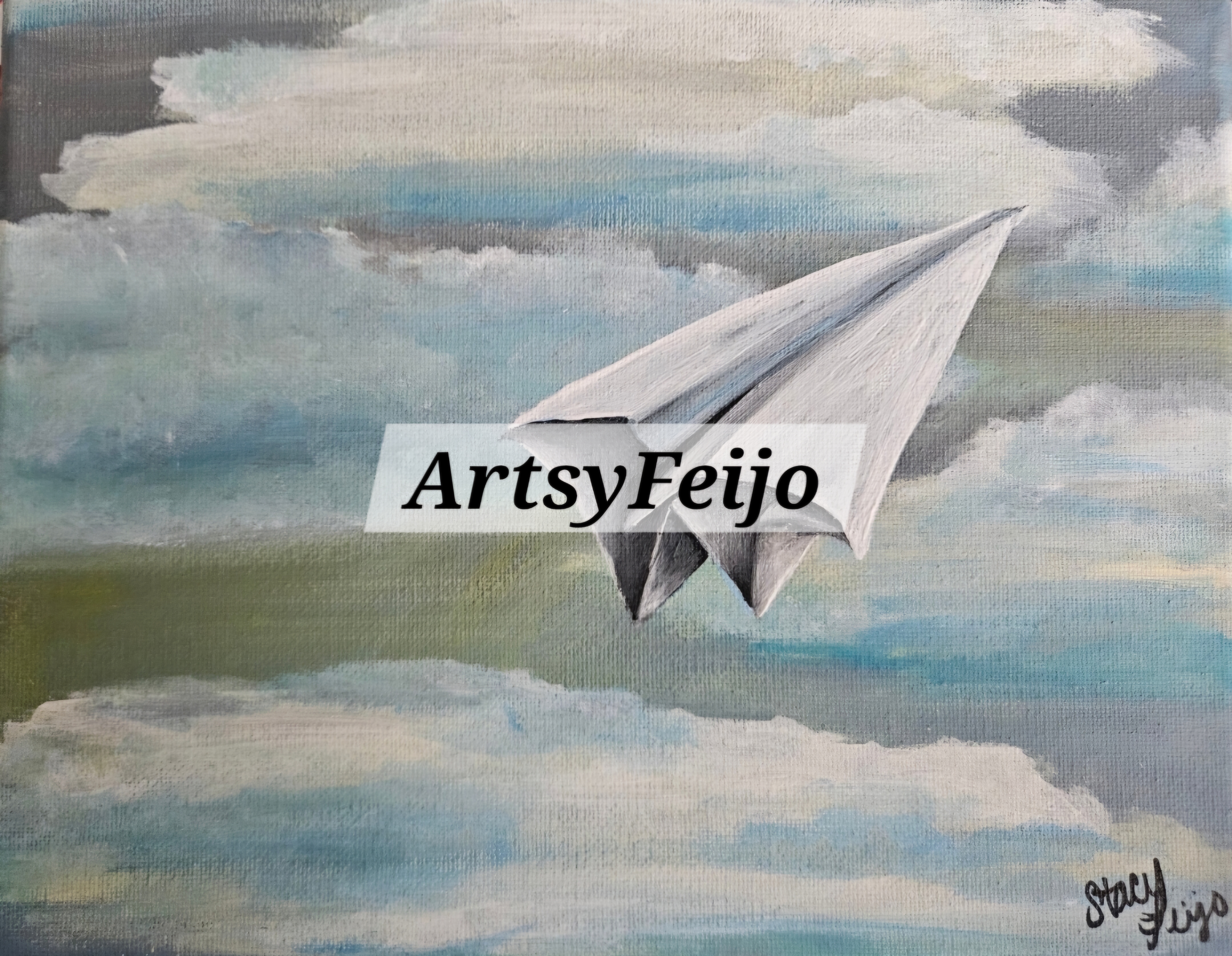 Paper Plane in the Sky Digital Art