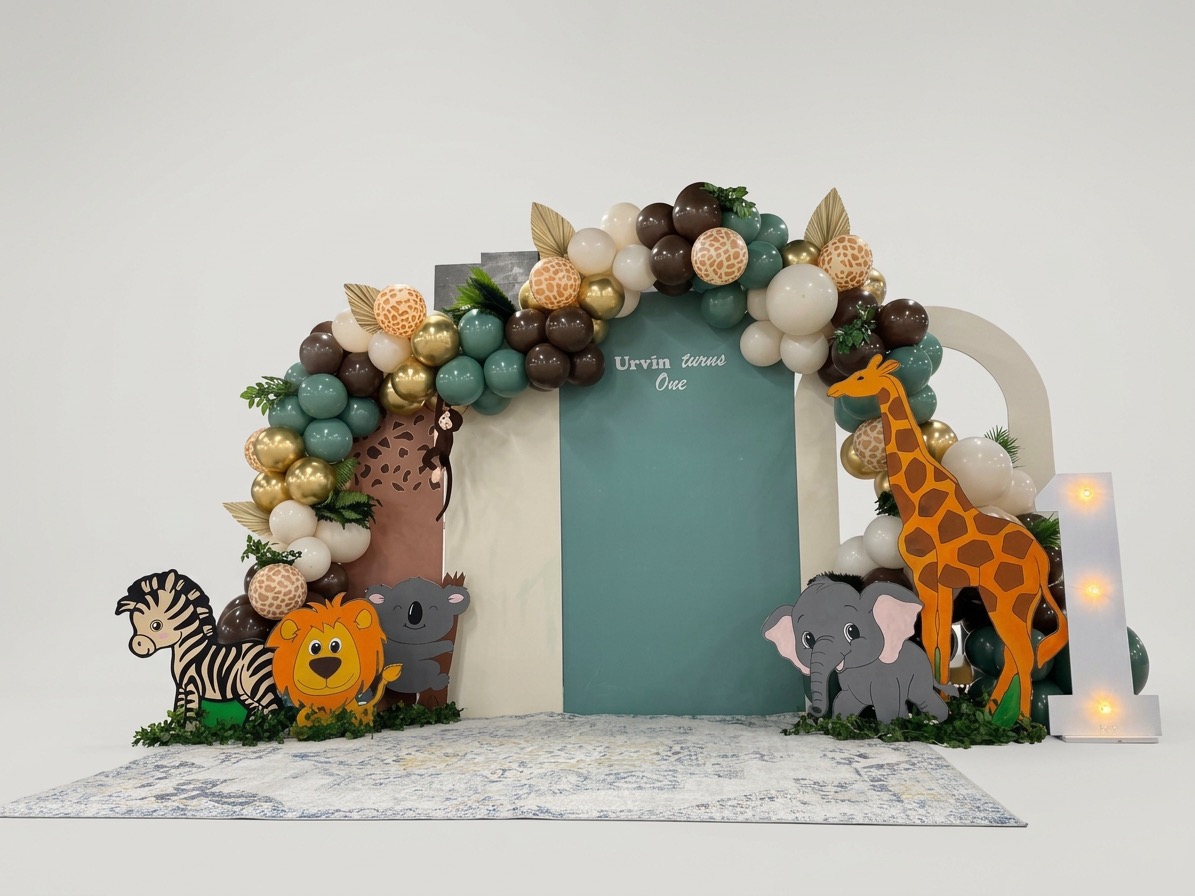 Safari Birthday Party Backdrop