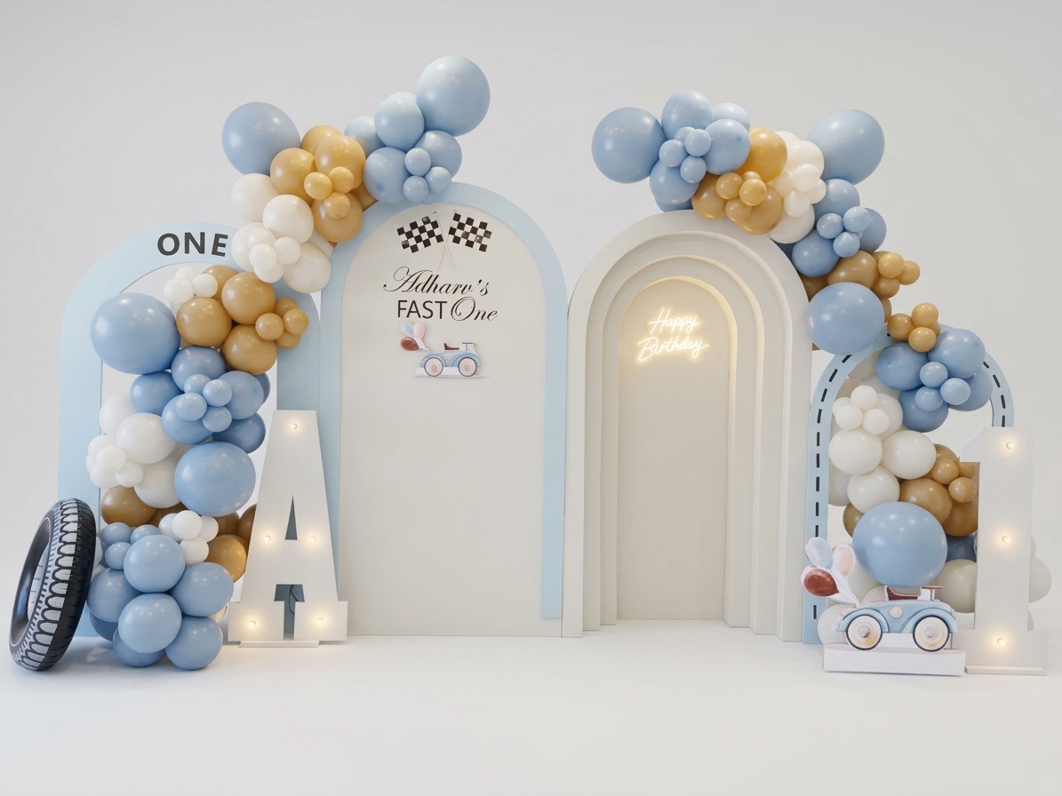 Racing Theme Birthday Balloon Décor Set