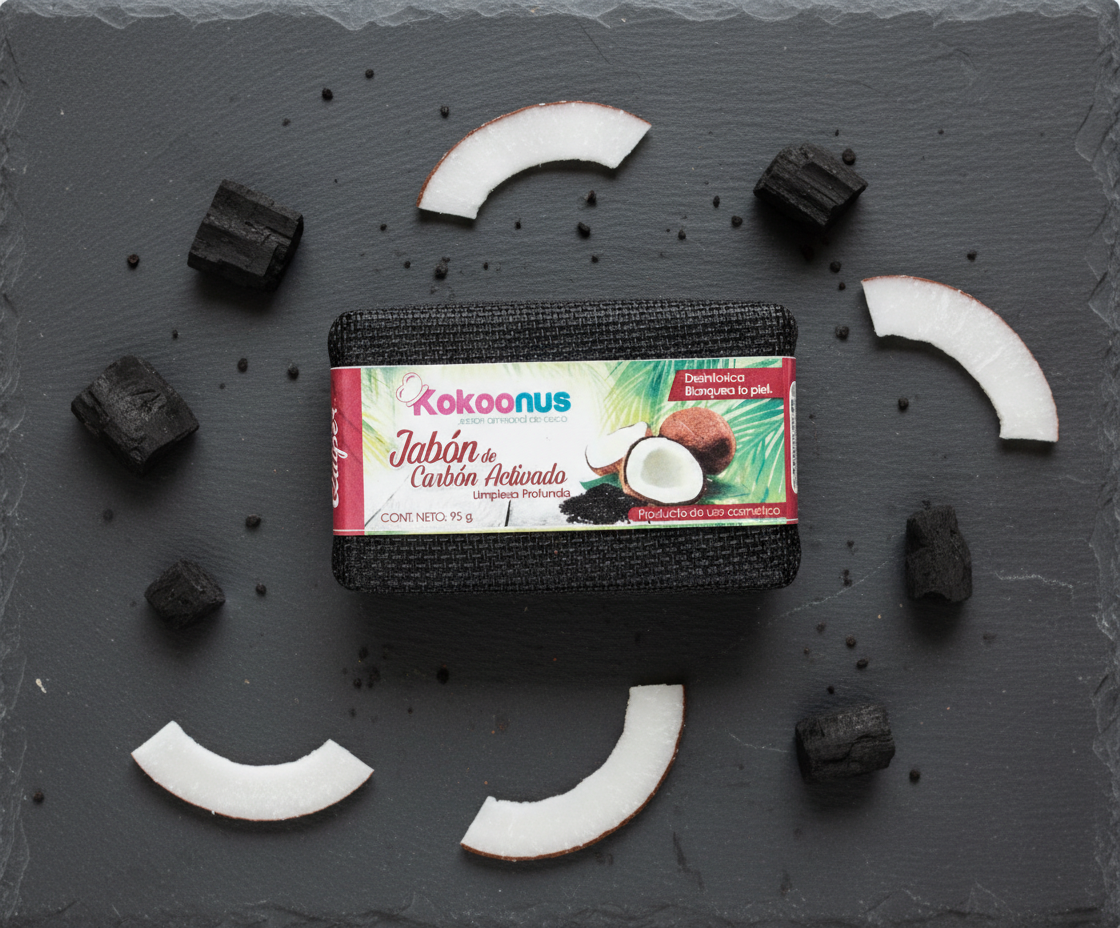 Jabon de carbón activado Kokoonus 125 grs