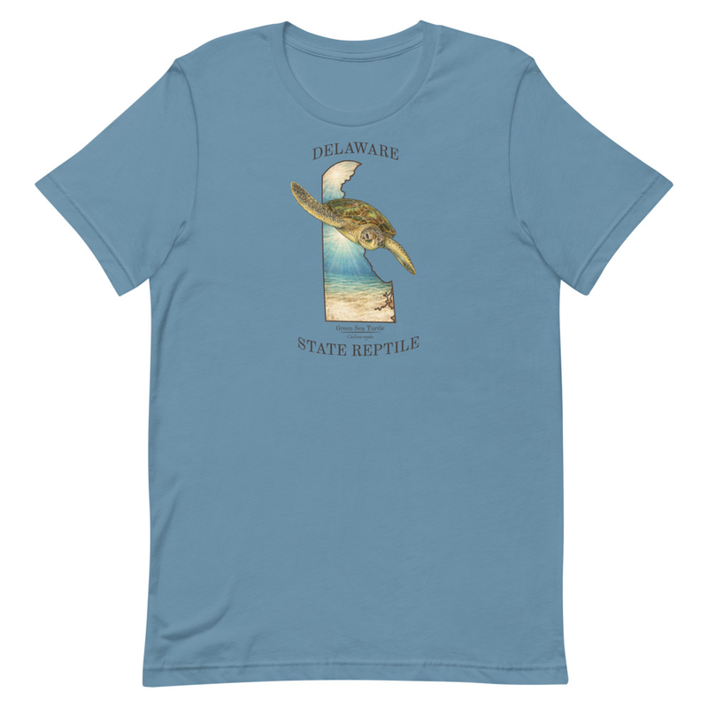 Delaware Green Sea Turtle T-Shirt | Delaware Wildlife Nature Shirt | Coastal Marine Life Tee