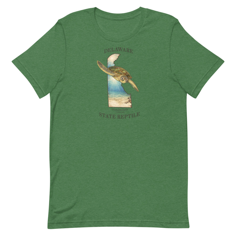 Delaware Green Sea Turtle T-Shirt | Delaware Wildlife Nature Shirt | Coastal Marine Life Tee